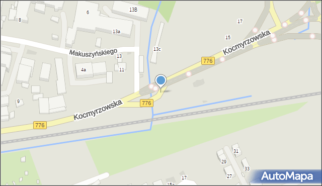 Kraków, Kocmyrzowska, 2z, mapa Krakowa