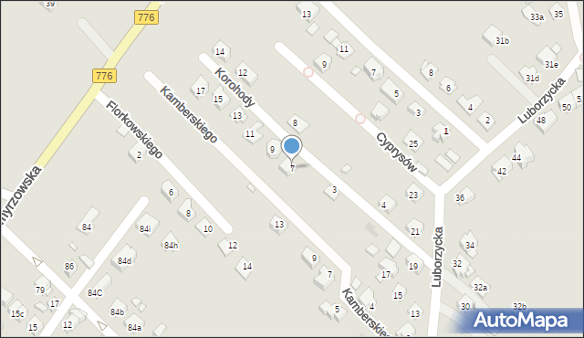 Kraków, Korohody Jerzego, 7, mapa Krakowa