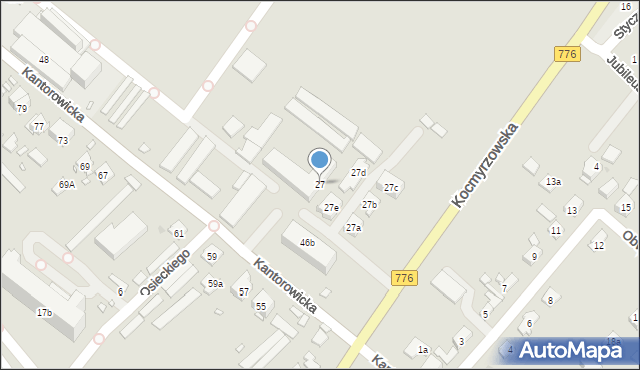 Kraków, Kocmyrzowska, 27, mapa Krakowa