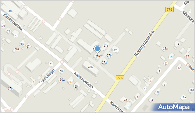 Kraków, Kocmyrzowska, 27e, mapa Krakowa