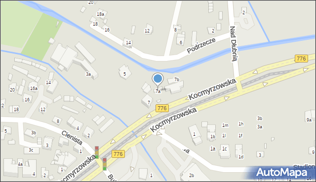 Kraków, Kocmyrzowska, 7a, mapa Krakowa