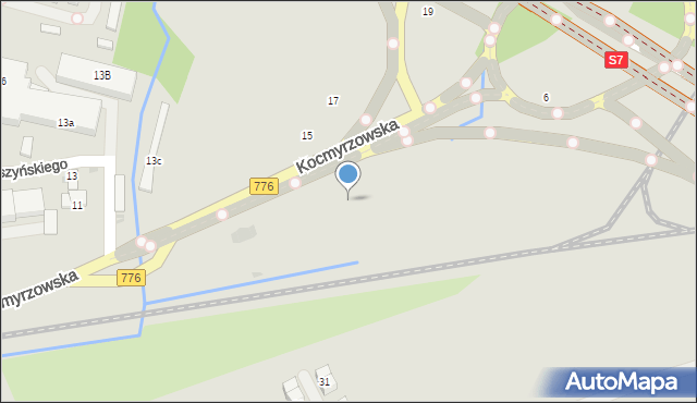 Kraków, Kocmyrzowska, 4, mapa Krakowa