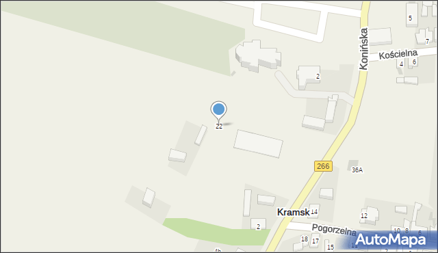 Kramsk, Konińska, 22, mapa Kramsk