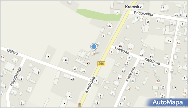 Kramsk, Konińska, 8, mapa Kramsk