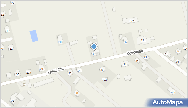 Kramsk, Kościelna, 33, mapa Kramsk