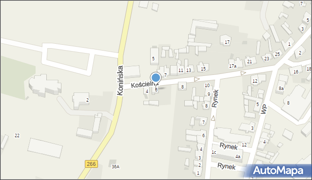 Kramsk, Kościelna, 6, mapa Kramsk