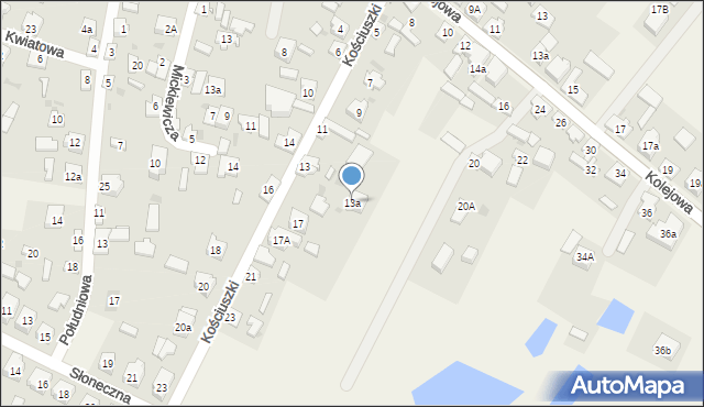 Kramsk, Kościuszki Tadeusza, gen., 13a, mapa Kramsk