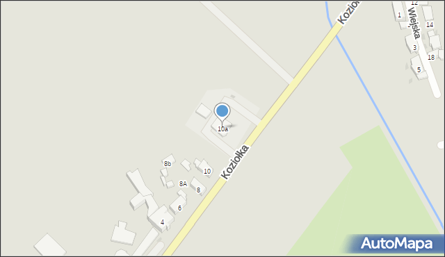 Krapkowice, Koziołka, ks., 10a, mapa Krapkowice