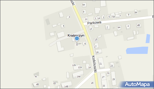 Kraśniczyn, Kościuszki Tadeusza, gen., 12, mapa Kraśniczyn