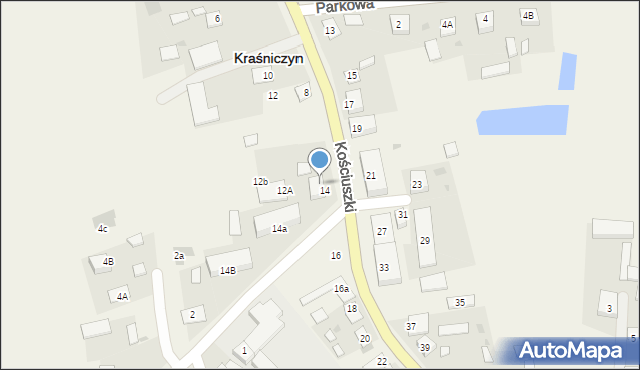 Kraśniczyn, Kościuszki Tadeusza, gen., 14a, mapa Kraśniczyn