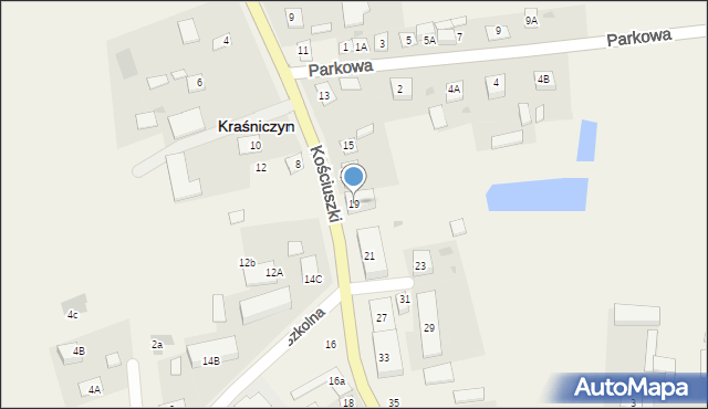 Kraśniczyn, Kościuszki Tadeusza, gen., 19, mapa Kraśniczyn