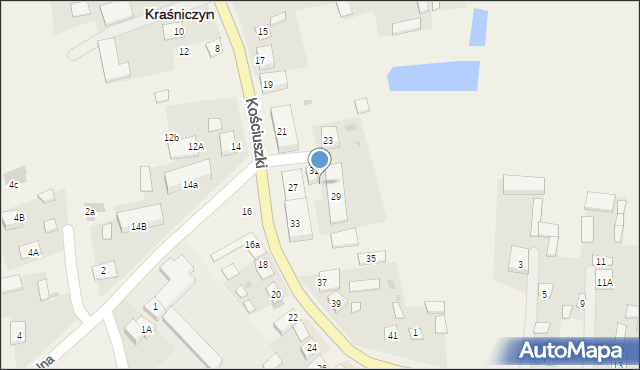 Kraśniczyn, Kościuszki Tadeusza, gen., 31A, mapa Kraśniczyn