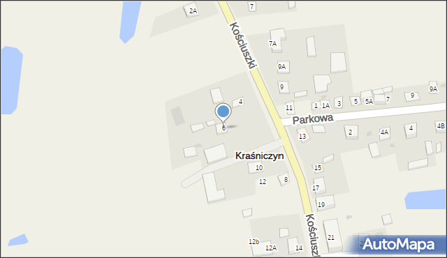 Kraśniczyn, Kościuszki Tadeusza, gen., 6, mapa Kraśniczyn