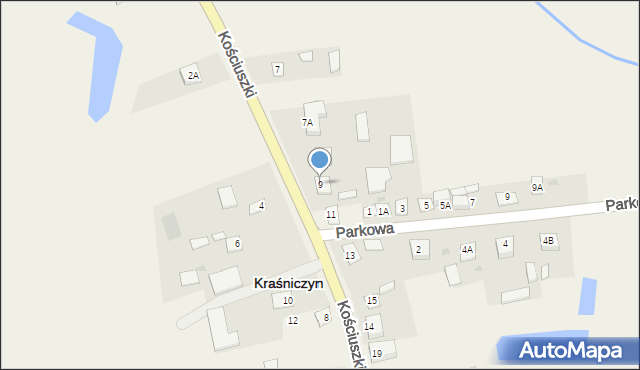 Kraśniczyn, Kościuszki Tadeusza, gen., 9, mapa Kraśniczyn