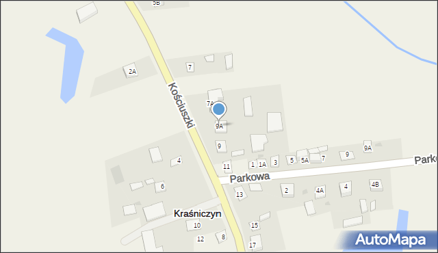 Kraśniczyn, Kościuszki Tadeusza, gen., 9A, mapa Kraśniczyn