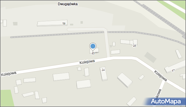 Kraśnik, Kolejowa, 43, mapa Kraśnik