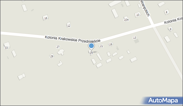 Krasnystaw, Kolonia Krakowskie Przedmieście, 23, mapa Krasnystaw