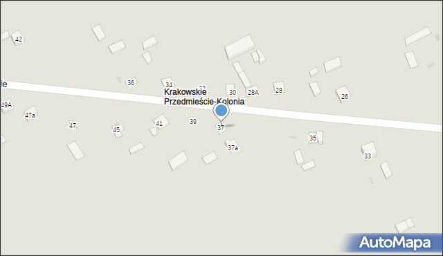 Krasnystaw, Kolonia Krakowskie Przedmieście, 37, mapa Krasnystaw