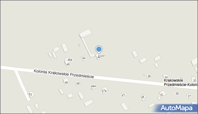 Krasnystaw, Kolonia Krakowskie Przedmieście, 42, mapa Krasnystaw