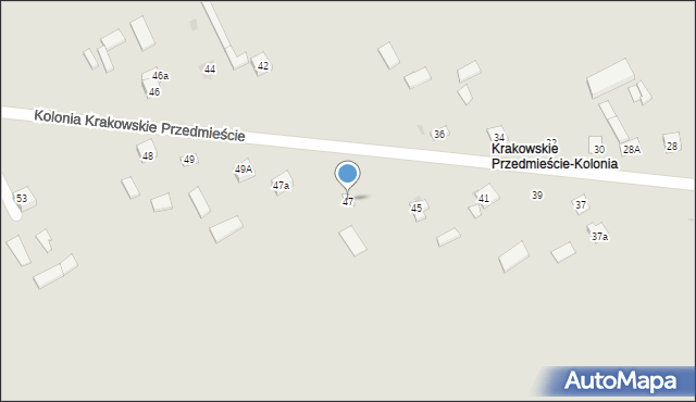 Krasnystaw, Kolonia Krakowskie Przedmieście, 47, mapa Krasnystaw
