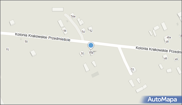 Krasnystaw, Kolonia Krakowskie Przedmieście, 55a, mapa Krasnystaw