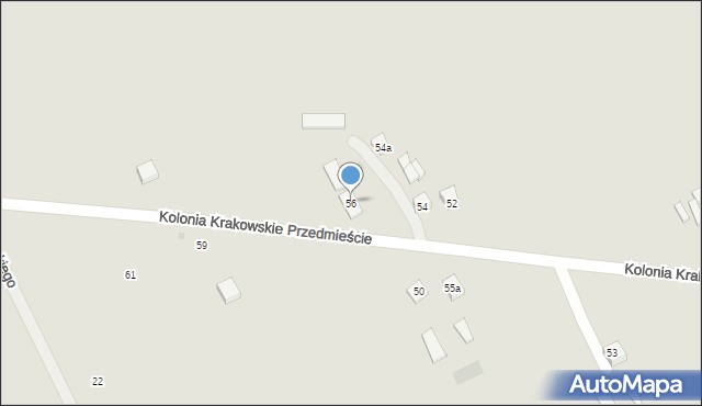 Krasnystaw, Kolonia Krakowskie Przedmieście, 56, mapa Krasnystaw