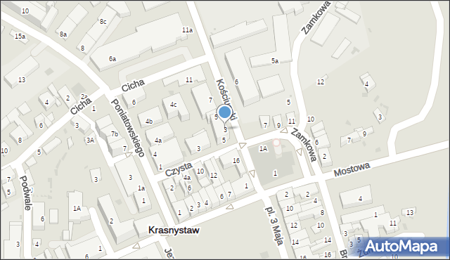 Krasnystaw, Kościuszki Tadeusza, gen., 3, mapa Krasnystaw