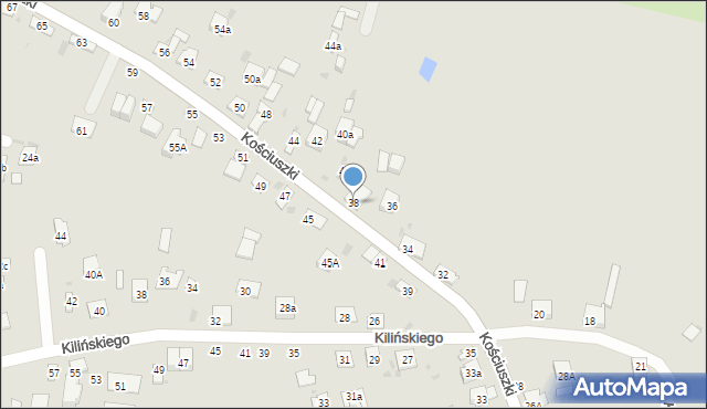 Krasnystaw, Kościuszki Tadeusza, gen., 38, mapa Krasnystaw