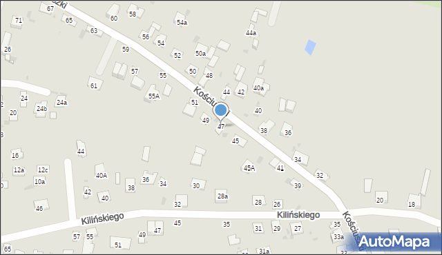 Krasnystaw, Kościuszki Tadeusza, gen., 47, mapa Krasnystaw