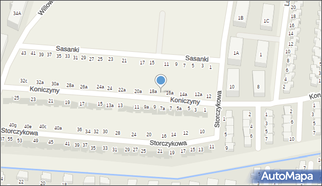 Kręczki, Koniczyny, 18, mapa Kręczki