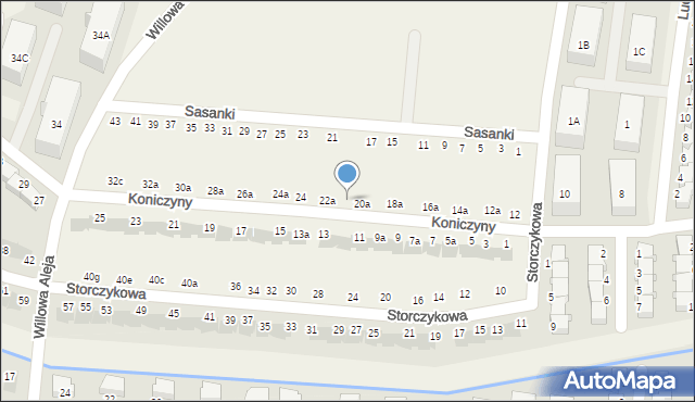 Kręczki, Koniczyny, 22, mapa Kręczki