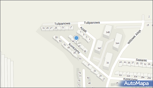 Kręczki, Koniczyny, 42, mapa Kręczki