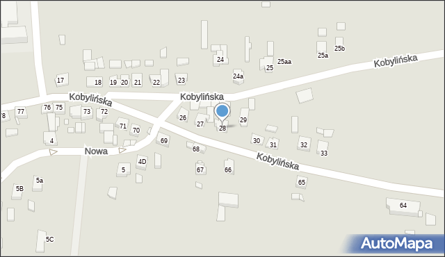 Krobia, Kobylińska, 28, mapa Krobia