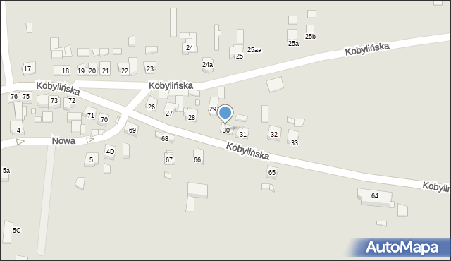 Krobia, Kobylińska, 30, mapa Krobia