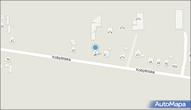 Krobia, Kobylińska, 46, mapa Krobia