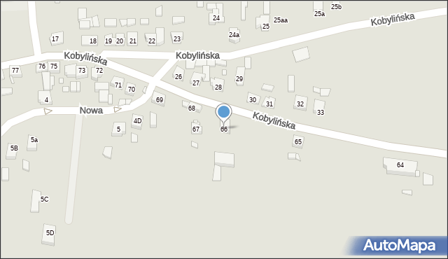 Krobia, Kobylińska, 66, mapa Krobia