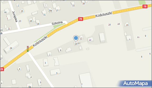 Kroczyce, Kościuszki Tadeusza, gen., 10, mapa Kroczyce