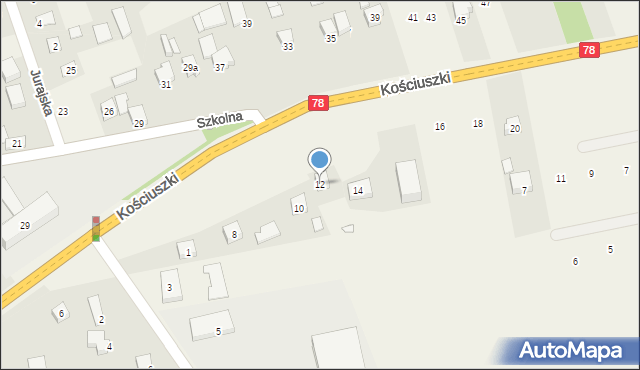 Kroczyce, Kościuszki Tadeusza, gen., 12, mapa Kroczyce