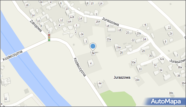Krościenko nad Dunajcem, Kozłeczyzna, 3a, mapa Krościenko nad Dunajcem