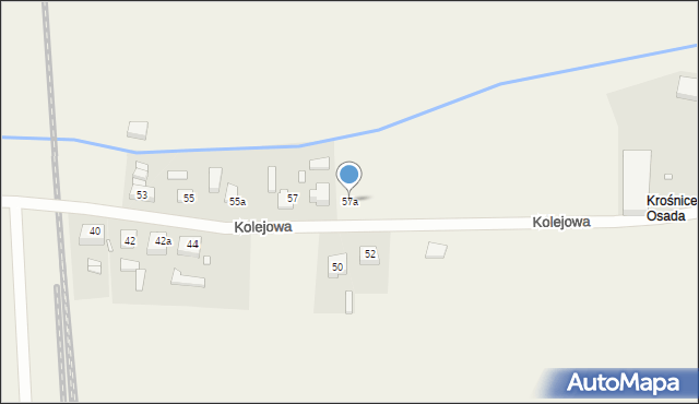 Krośnice, Kolejowa, 57a, mapa Krośnice