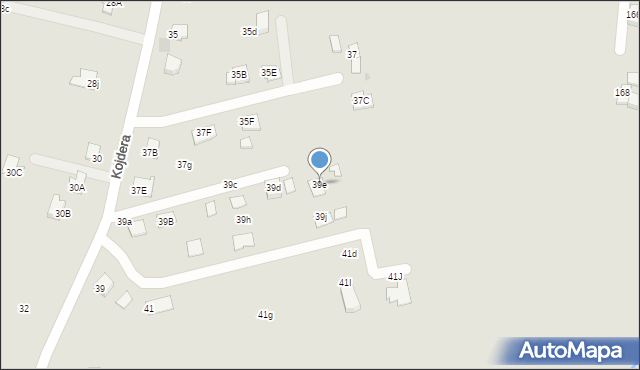 Krosno, Kojdera Franciszka, ks., 39e, mapa Krosna