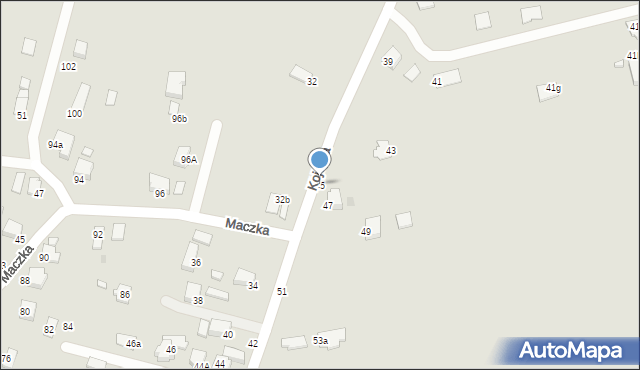 Krosno, Kojdera Franciszka, ks., 45, mapa Krosna