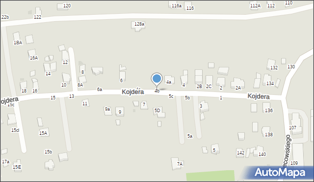 Krosno, Kojdera Franciszka, ks., 4b, mapa Krosna