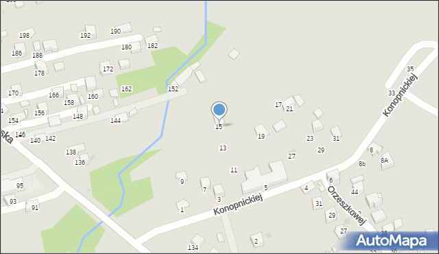 Krosno, Konopnickiej Marii, 15, mapa Krosna