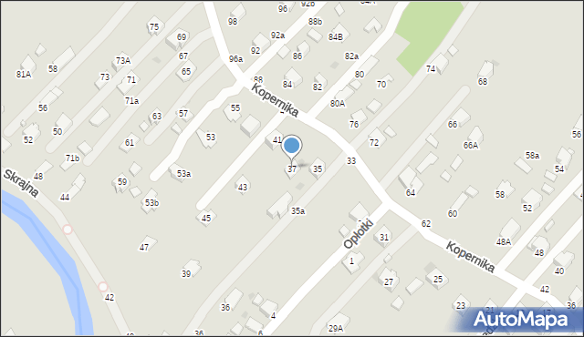 Krosno, Kopernika Mikołaja, 37, mapa Krosna