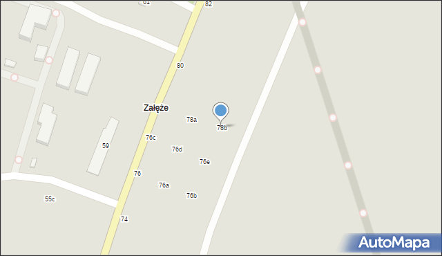 Krosno, Korczyńska, 78b, mapa Krosna