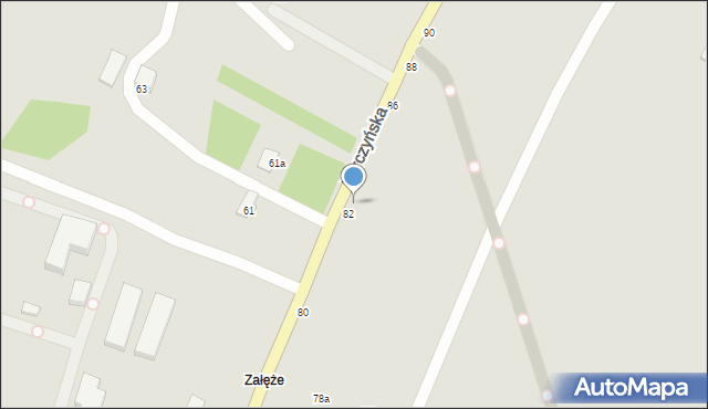 Krosno, Korczyńska, 84, mapa Krosna