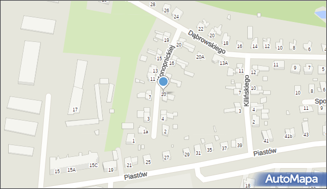 Krosno Odrzańskie, Konopnickiej Marii, 10, mapa Krosno Odrzańskie