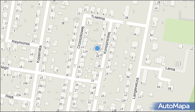 Krotoszyn, Konopnickiej Marii, 14, mapa Krotoszyna