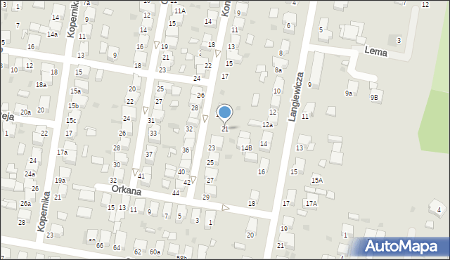 Krotoszyn, Konopnickiej Marii, 21, mapa Krotoszyna